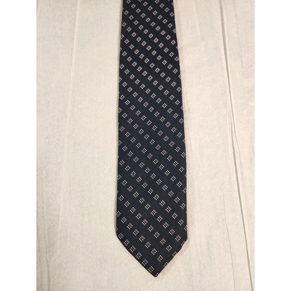 Vintage Givenchy Monsieur Designer Men's Silk Blend Neck Tie Necktie Navy Blue